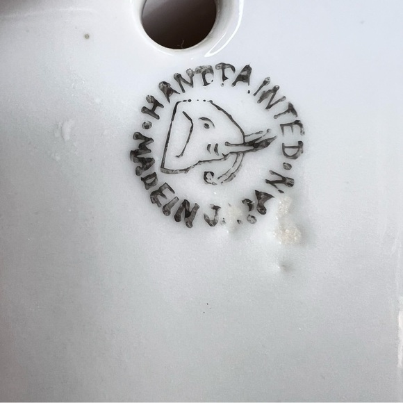 Vintage Wall Pockets ART DECO Lusterware Flowers Hand Decorated Japan 1930s - Picture 3 of 6